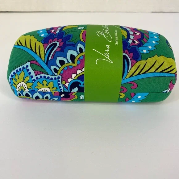 NEW Vera Bradley Optical Case Glasses Hard Emerald Paisley Floral Green - Picture 2 of 9